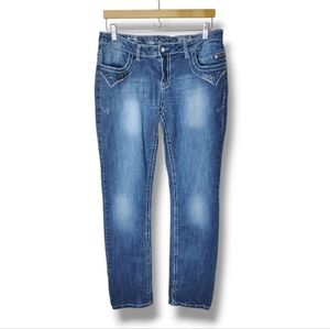 Apple Bottom Jeans Size 11/12 Womens 32 Low Rise Y2K Denim Flap Pockets